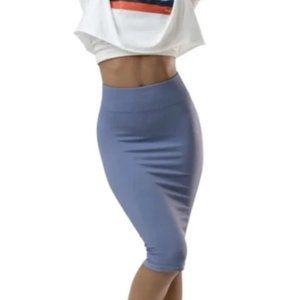 Balanca Athletica Linear Midi Skirt Harmony Blue Bodycon Small